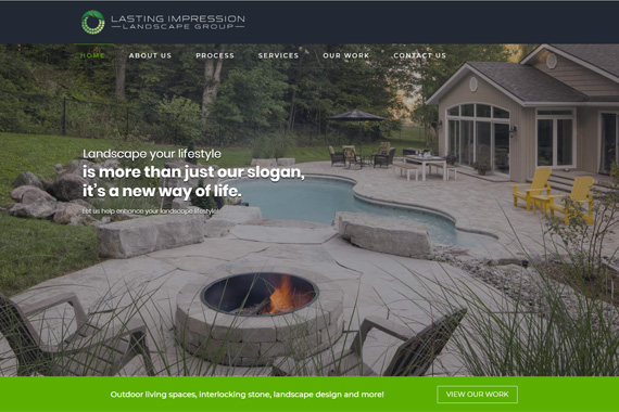 Revue Design, Belleville - Website Design for Lasting Impression Landscape Group 